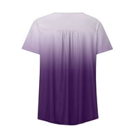 Najnovi prodaje Ženske vrhove Ležerne prilike Tunika Trendy Cvjetni ispis majica O vrat Gumb Up Top