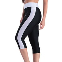 Clearence Stretchy ženski visoko struk Yoga Workout Capris gamaše bočni džepovi hlače obrezane pantalone