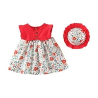 Sdjma Toddler Kids Baby Girls Ljetna cvjetna haljina od 3 komada haljina za princeze