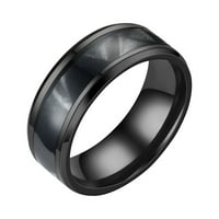 SIMU nehrđajući čelični prstenovi za muškarce zamrznuto svileni uzorak umetnuli su relisterne prstene od legura za žene izvršite prsten modni nakit poklon za prstenje svakodnevnog prstena za žene minimalistički personalizirani nakit
