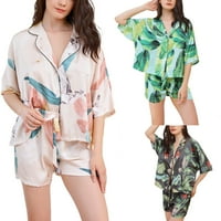 Ženski ljetni salon set pidžama Postavite majicu s kratkim rukavima Top kratke hlače za spavanje