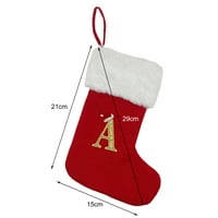 Božićne čarape izdržljivo luksuzno slovo vezeno pletene božićne čarape privjesak Božićni dekor