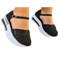 Fangasis ženske klinaste sandale za klizanje sa sandalama hodajući gležnjače Mary Jane Vintage Prozračiva
