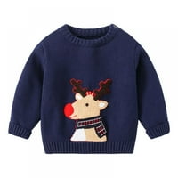Toddler Boys Božićni džemper Djevojke Klintne duksere Djeca Ležerni pamučni pulover Duks vrhovi