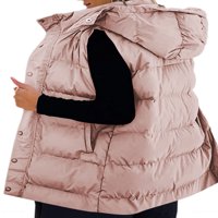 LIAACOWI ženske dolje prsluke zime tople dolje jakne bez rukava bez rukava podstavljena jakna kaput