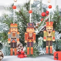 Božićni dekor kreativni oslikani orahovi vojnici obojeni drveni privjesci ružičasto drvo
