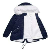 Kapeze hoodie za žene teške preljeve ruke Sherpa obloženi zimski kaputi bez kapuljača sa kapuljačom
