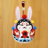 SeekFunning Godina zečje maskota lutka plišana igračka kineska zodijaka lutka Kina-chic fenik lutka