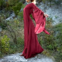 Cuekondy haljine za žene casual zimske jeseni plus veličina dugih rukava O-izrez modna haljina