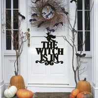 ZECEOUAR HALLOWEEN Cleariance Clearence I & Outdoor Witch je u Halloween Visećim znakovnim vratima Viseći