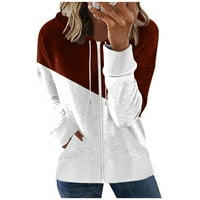 Podplug zip-up hoodie - klasična dukserica za žene sa izvlačenjem i kaputić sa kapuljačom za tinejdžerku