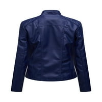 Avamo dame kratki rever izrez Blazers Full zip modna odjeća Žene Radni kaput s dugim rukavima Mornar