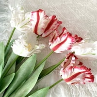 Hesoicy umjetni cvijet Vivid ukrasni 3D papagaj Tulip Real Touch lažni cvjetni dekor za dom