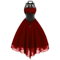 Miayilima mini haljine za žene čipke splice haljina retro vintage haljina retro sud princess crew vrat
