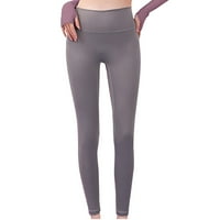 Penskeiy joga hlače Ženski visoki struk Usipavanje čvrstog u boji dizanje fitnesa utegnute joga hlače