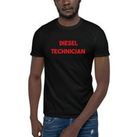 Crveni dizelski tehničar kratki rukav pamučna majica s nedefiniranim poklonima