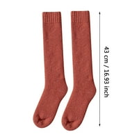 Ediodpoh vunene kalf čarape žene ženske jesenske i zimske čarape sa dodatnim gustim vunenim prstenom