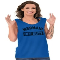 Mermaid tenkovi Tors T-majice Tees za žene Off Duty Funny Spasilačka plaža Teretana