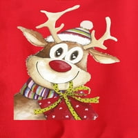 AFUNBABY božićni džemper za obitelj podudaranje jelena Grafički grafički dugi rukav Kids mama tata dukserica