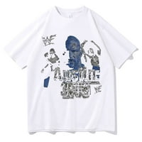 Jhpkjaustin Vintage grafički tiskani majica Muškarci Hip Hop Harajuku Thirt Muška borbena teretana Kratki