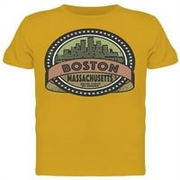 Okrugli majica Boston Massachusetts Muškarci -Mage by Shutterstock, muško X-Veliki