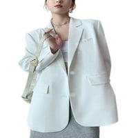 Capreze žene tanke ugodno blistavo odijelo Otvoreni prednji kardigan Radni casual labave jakne za jakne