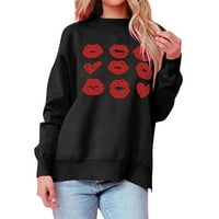 KPOPLK Žene Jesenski džemperi Žene pulover sa čvrstim bojama okrugli izrez topli džemper s dugim rukavima
