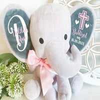 Baby Girl Baptism Elephant CHENTRAKE - Krsterica poklona od kumovi - personalizirani poklon za bebe