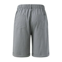 Prime Day Cleance, muške kratke hlače u boji Ležerne prilike ljetne plaže Posteljina od pamuka s džepovima i elastičnim strukom