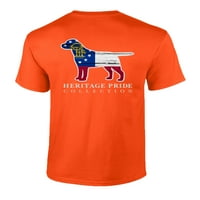 Baština Pride Georgia Pse Puppy Canine Patriots Odrasli kratkih rukava majica-narandžasta-xxl