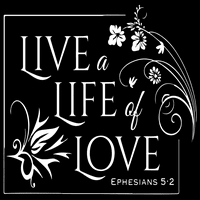 Efežanima 5: Živite život ljubavnog vinil naljepnica za naljepnicu - srednja - kobalt