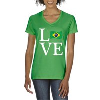 Normalno je dosadno - Ženska majica V-izrez kratki rukav, do žena Veličina 3XL - Brazil