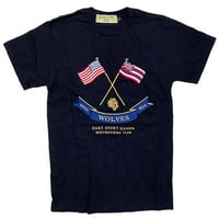 Darc Sport Muški SAD Velika Britanija vezene zastave Up Drop ramena Premium Thee majica