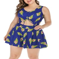 Leuncero Dame Beachwebrywwoop kupaći kostimi cvjetni ispis kupaći kupaći kostim Ženska žica Besplatni