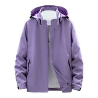 Ketyyh-Chn kaput Žene Slim Casual Jacket kaput gornja odjeća Purple, XL