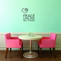Naljepnica - Peel & Stick Wall naljepnica mir dolazi iz inspirativnog citata za život - samopoštovanje