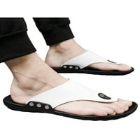 Gomelly muške papuče plaža slajdova ljetni flip flops modni thong sandale bazen kućni slajd sandal bijeli