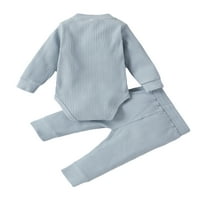 Avamo Toddler Loose dugih rukava odijela za posade izrez elastične struine pantalone za struku Kombinezon