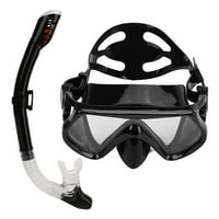 Snorkel Goggle set cijevi, ergonomski dizajn odrasli snorkeling set za snorkeling crno, bijelo, žuti