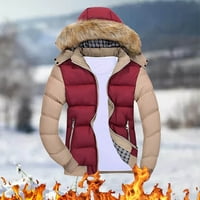 Labakihah zimski kaputi za muškarce Muška jesen i zimska boja koja odgovaraju jaknu s dugim rukavima