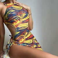 Ženski kupaći kostimi Bikini Summer Hollow remen za crtanje kore za crtanje visokog struka Set bikinija