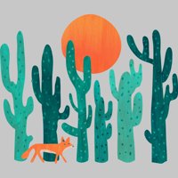 FO u kaktusu šuma Muški atletski heather krem ​​grafički tee - dizajn ljudi 4xl