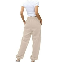 Ženske hlače Ležerne dukseve Ljetne dno, Joggers Vježbajte visoko stručni joga salon sa džepovima pantalone