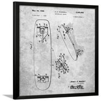 Vintage Skateboard Patent, uokvirena umjetnost Print Wall Art by COLE granice koje prodaje Art.com