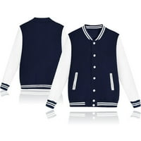 IOPQO muške jakne modne muške jesenske čvrste boje casual table džemper jakna gornja bluza mornarica