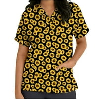 Moderan kratki rukav V-izrez Ljeto Plus veličina vrhova bluza na radnoj odjeći ženske majice s