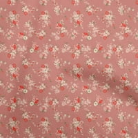 Onuone Rayon ružičasti tkanini cvjetni obrtni projekti Dekor tkanina tiskana pored dvorišta široka