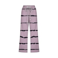 Seotime Capri hlače za žene elastične visokog struka cvjetnog printa kopačene pantalone za crtanje pamučnih