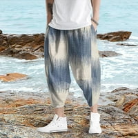 Entyinea muške casual pantalone strije Slim Fit Duks udobne osnovne aktivne jogger hlače sive m