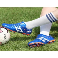 Ymiytan Boys Soccer cipela čipka up up trening fudbalskih cipela Cleats skačeći tenisice čvrsto tlo otporno na prozračnu koludne prste plave kratke Cleats 2Y